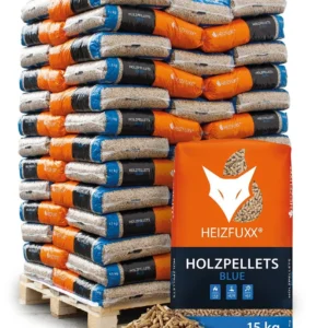 Heizfuxx Blue ENplus A1 Holzpellets – Palette 65 Säcke à 15 kg – 975 kg