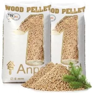 ANPOL Holzpellets 6 mm – Palette 65 Säcke à 15 kg – 975 kg